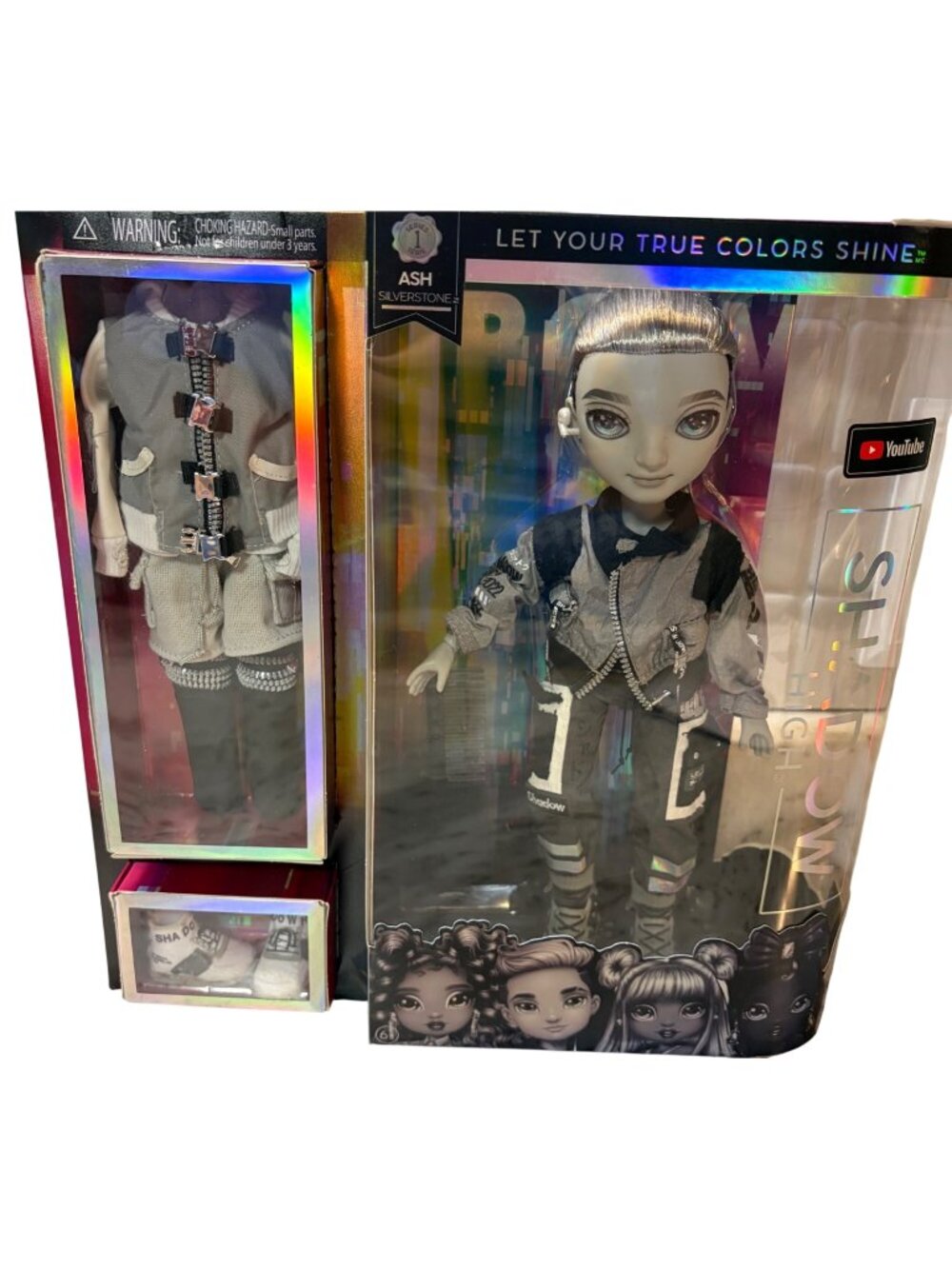 Rainbow High Shadow High Series Ash Silverstone Greyscale Boy Fashion Doll